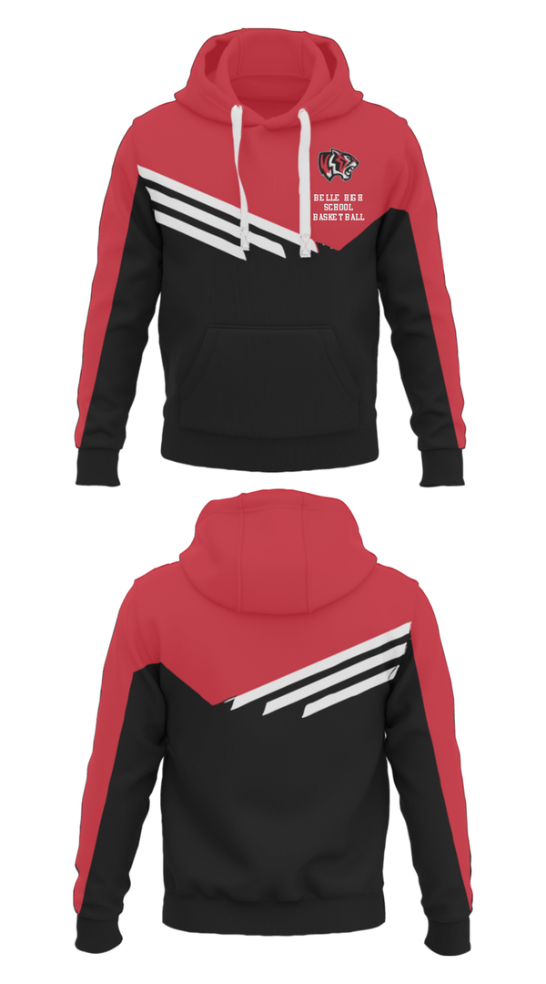 Hoodie, Belle High School Basketball, Women's Basketball, Teamtime, Team time, sublimation, custom sports apparel, team uniforms, spirit wear, spiritwear, sports uniforms, custom shirts, team store, custom team store, fundraiser sports, apparel fundraiser