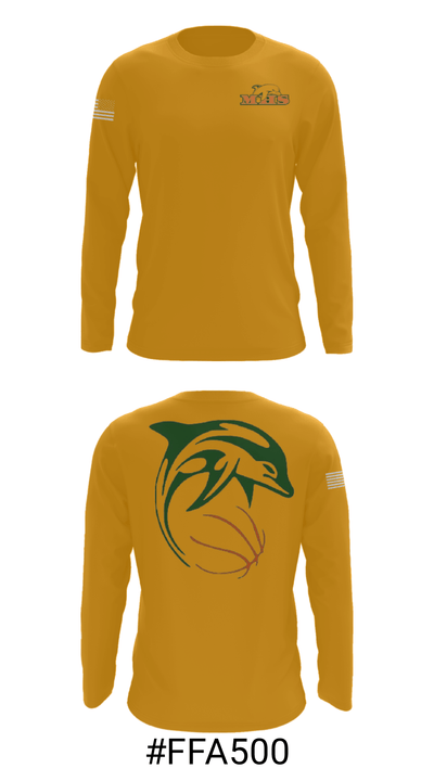 Crawford Mosley High School Basketball 36550483 Long Sleeve Performance Shirt - 18