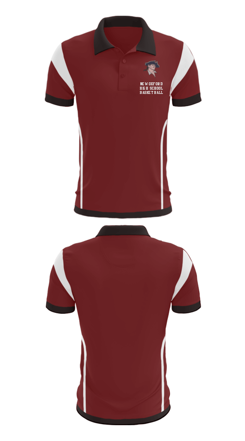 Short Sleeve Performance Polo, New Oxford High School Basketball, Men's Basketball, Teamtime, Team time, sublimation, custom sports apparel, team uniforms, spirit wear, spiritwear, sports uniforms, custom shirts, team store, custom team store, fundraiser sports, apparel fundraiser