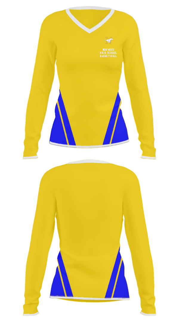 Women's Long Sleeve Vneck Shirt, Norwood High School Basketball, Women's Basketball, Teamtime, Team time, sublimation, custom sports apparel, team uniforms, spirit wear, spiritwear, sports uniforms, custom shirts, team store, custom team store, fundraiser sports, apparel fundraiser