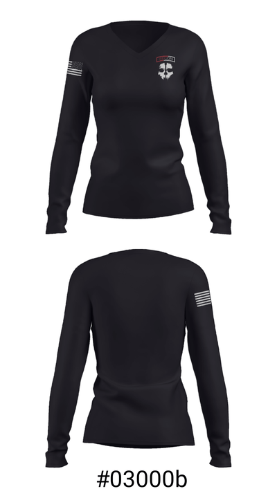 Assassin Troop 68151214 Women's Long Sleeve V-neck Shirt - 7