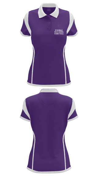 Women's Short Sleeve Performance Polo, Stockdale High School Basketball, Women's Basketball, Teamtime, Team time, sublimation, custom sports apparel, team uniforms, spirit wear, spiritwear, sports uniforms, custom shirts, team store, custom team store, fundraiser sports, apparel fundraiser