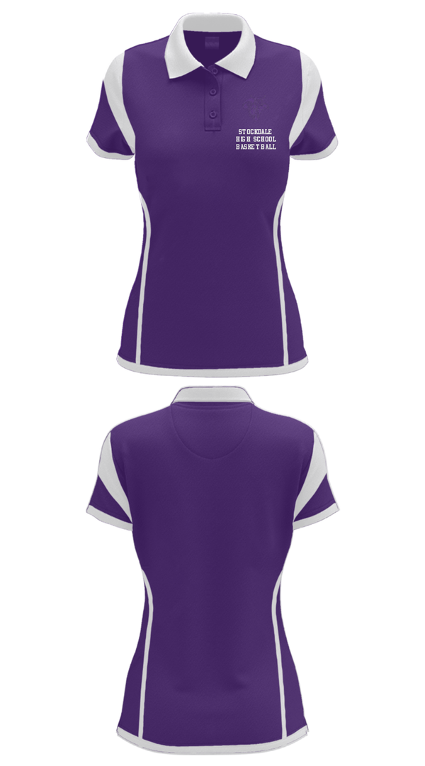 Women's Short Sleeve Performance Polo, Stockdale High School Basketball, Women's Basketball, Teamtime, Team time, sublimation, custom sports apparel, team uniforms, spirit wear, spiritwear, sports uniforms, custom shirts, team store, custom team store, fundraiser sports, apparel fundraiser