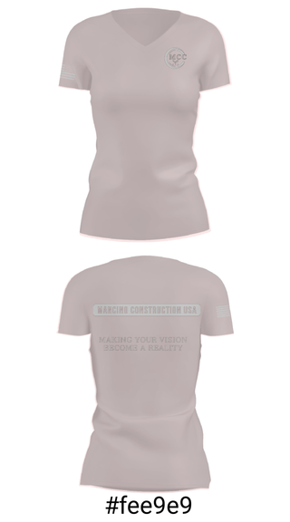 Women's Short Sleeve Vneck Shirt, Mancino Construction USA, , Teamtime, Team time, sublimation, custom sports apparel, team uniforms, spirit wear, spiritwear, sports uniforms, custom shirts, team store, custom team store, fundraiser sports, apparel fundraiser