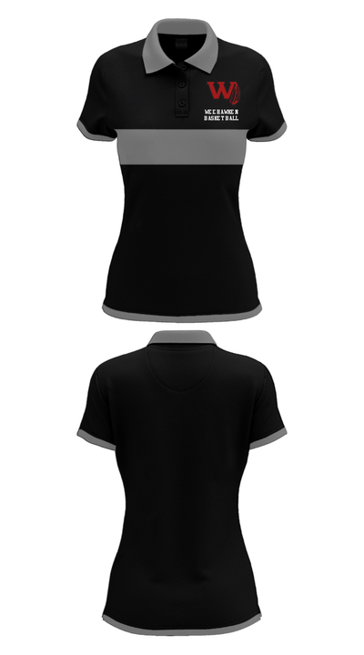Weehawken High School Basketball 69663304 Short Sleeve Performance Polo - 37