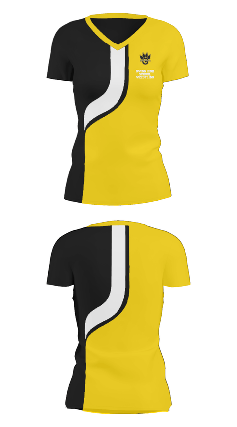Women's Short Sleeve Vneck Shirt, Gwinn High School Wrestling, Wrestling, Teamtime, Team time, sublimation, custom sports apparel, team uniforms, spirit wear, spiritwear, sports uniforms, custom shirts, team store, custom team store, fundraiser sports, apparel fundraiser