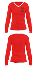 Rusk High School Basketball 86521835 Women's Long Sleeve V-neck Shirt - 34