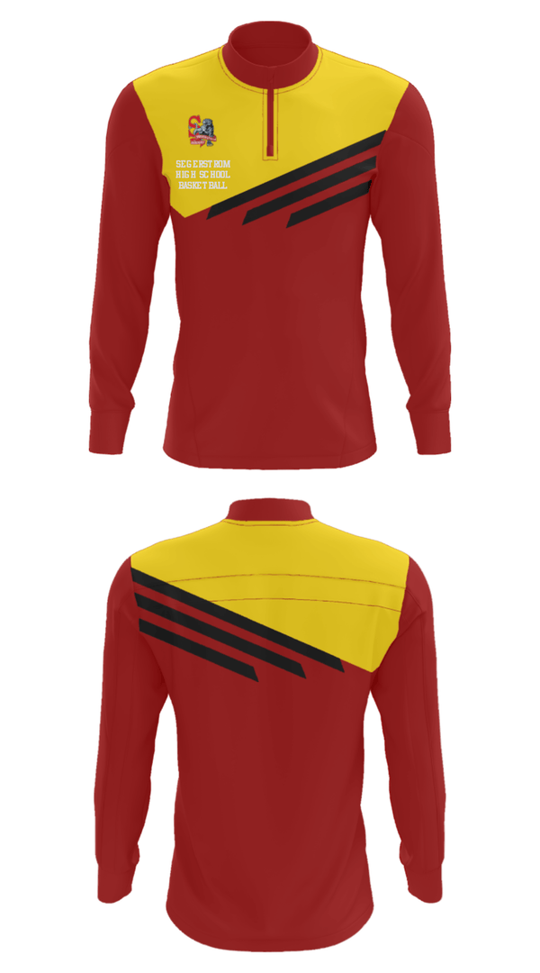 Quarter Zip Jacket, Segerstrom High School Basketball, Women's Basketball, Teamtime, Team time, sublimation, custom sports apparel, team uniforms, spirit wear, spiritwear, sports uniforms, custom shirts, team store, custom team store, fundraiser sports, apparel fundraiser