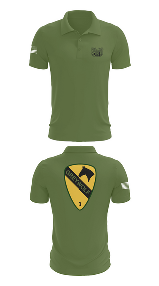 Short Sleeve Performance Polo, 1st cav Div 3abct, , Teamtime, Team time, sublimation, custom sports apparel, team uniforms, spirit wear, spiritwear, sports uniforms, custom shirts, team store, custom team store, fundraiser sports, apparel fundraiser