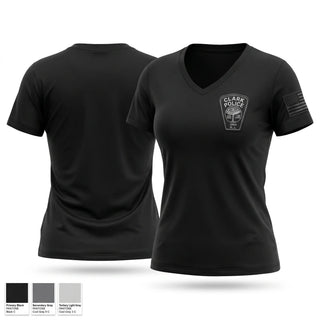 Womens Short Sleeve Vneck Shirt, Clark DB, Police, Teamtime, Team time, sublimation, custom sports apparel, team uniforms, spirit wear, spiritwear, sports uniforms, custom shirts, team store, custom team store, fundraiser sports, apparel fundraiser