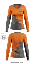 Ephrata High School Tennis 57707474 Women's Long Sleeve V-neck Shirt - 2