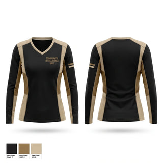 Womens Long Sleeve Vneck Shirt, Community intelligence unit, , Teamtime, Team time, sublimation, custom sports apparel, team uniforms, spirit wear, spiritwear, sports uniforms, custom shirts, team store, custom team store, fundraiser sports, apparel fundraiser