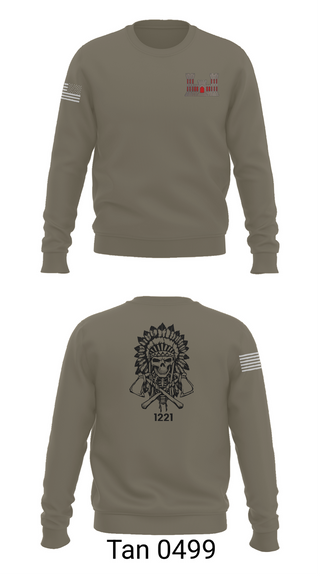 Crew Neck Sweatshirt, 1221st Route Clearance Co., National Guard, Teamtime, Team time, sublimation, custom sports apparel, team uniforms, spirit wear, spiritwear, sports uniforms, custom shirts, team store, custom team store, fundraiser sports, apparel fundraiser
