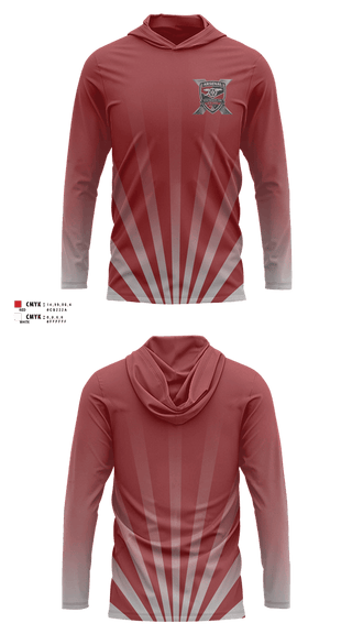 Long Sleeve Performance Shirt with hood, Region 1398 Arsenal, Men's Soccer, Teamtime, Team time, sublimation, custom sports apparel, team uniforms, spirit wear, spiritwear, sports uniforms, custom shirts, team store, custom team store, fundraiser sports, apparel fundraiser