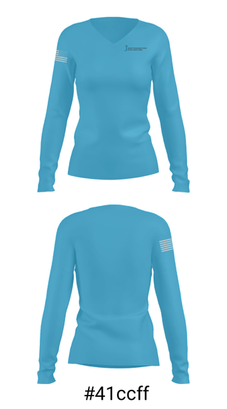 Women's Long Sleeve Vneck Shirt, Jewish Community Center of the Lehigh Valley, Spirit Store, Teamtime, Team time, sublimation, custom sports apparel, team uniforms, spirit wear, spiritwear, sports uniforms, custom shirts, team store, custom team store, fundraiser sports, apparel fundraiser