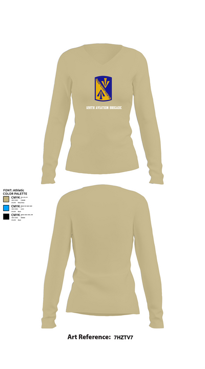 128th Aviation Brigade 66683018 Women's Long Sleeve V-neck Shirt - 82