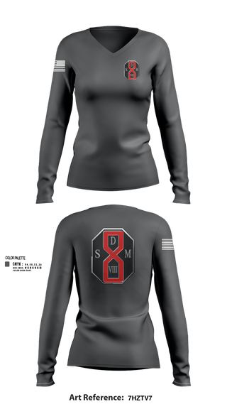 Womens Long Sleeve Vneck Shirt, Los Angeles County Sheriffs, Police, Teamtime, Team time, sublimation, custom sports apparel, team uniforms, spirit wear, spiritwear, sports uniforms, custom shirts, team store, custom team store, fundraiser sports, apparel fundraiser