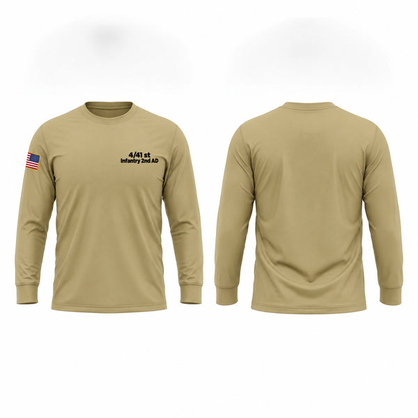 Long Sleeve Performance Shirt, 4/41 st Infantry 2nd AD, Army, Teamtime, Team time, sublimation, custom sports apparel, team uniforms, spirit wear, spiritwear, sports uniforms, custom shirts, team store, custom team store, fundraiser sports, apparel fundraiser