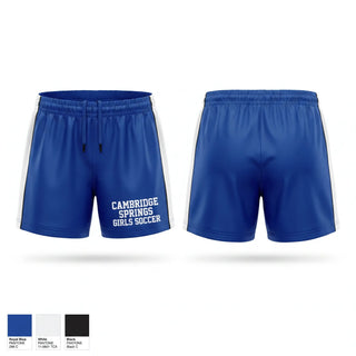 Womens Soccer Shorts, Cambridge springs girls soccer, Women's Soccer, Teamtime, Team time, sublimation, custom sports apparel, team uniforms, spirit wear, spiritwear, sports uniforms, custom shirts, team store, custom team store, fundraiser sports, apparel fundraiser