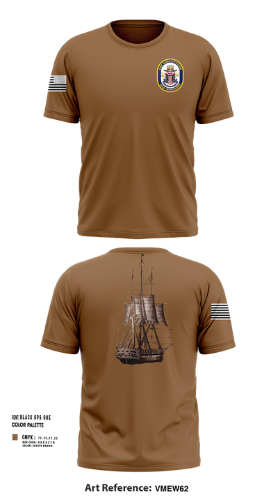 USS CONSTITUTION 83286371 Short Sleeve Performance Shirt - 5