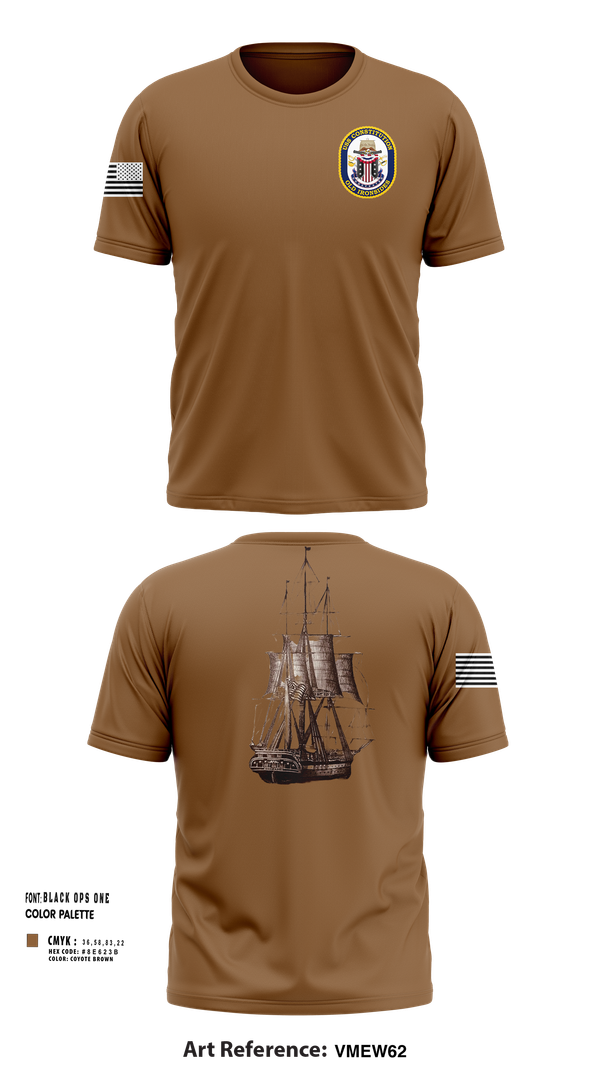 Short Sleeve Performance Shirt, USS CONSTITUTION, , Teamtime, Team time, sublimation, custom sports apparel, team uniforms, spirit wear, spiritwear, sports uniforms, custom shirts, team store, custom team store, fundraiser sports, apparel fundraiser