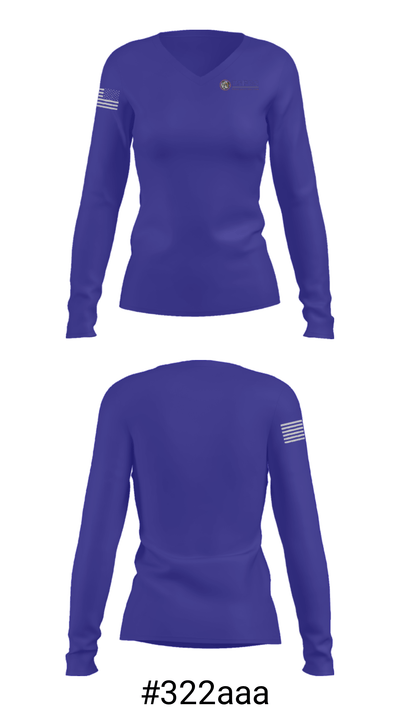 Bellevue-Santa Fe Charter School 14190301 Women's Long Sleeve V-neck Shirt - 20