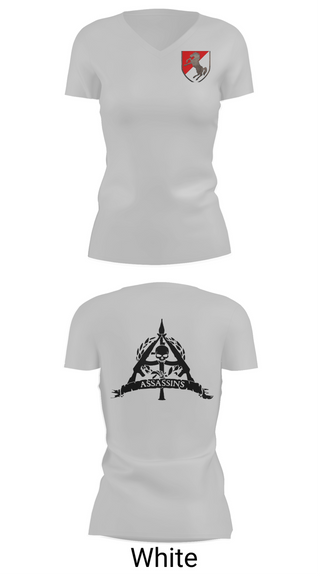 Womens Short Sleeve Vneck Shirt, 1/11 ACR Assassin Troop, Army, Teamtime, Team time, sublimation, custom sports apparel, team uniforms, spirit wear, spiritwear, sports uniforms, custom shirts, team store, custom team store, fundraiser sports, apparel fundraiser