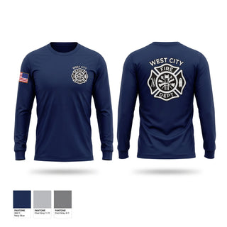 Long Sleeve Performance Shirt, West city fire, Fire Department, Teamtime, Team time, sublimation, custom sports apparel, team uniforms, spirit wear, spiritwear, sports uniforms, custom shirts, team store, custom team store, fundraiser sports, apparel fundraiser