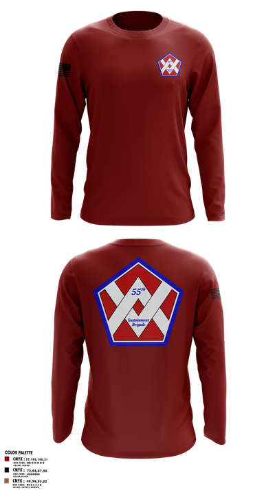 55th Sustainment Brigade 67361333 Long Sleeve Performance Shirt 1