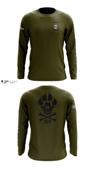 Long Sleeve Performance Shirt, Yakima Police Department K9 School, Police, Teamtime, Team time, sublimation, custom sports apparel, team uniforms, spirit wear, spiritwear, sports uniforms, custom shirts, team store, custom team store, fundraiser sports, apparel fundraiser