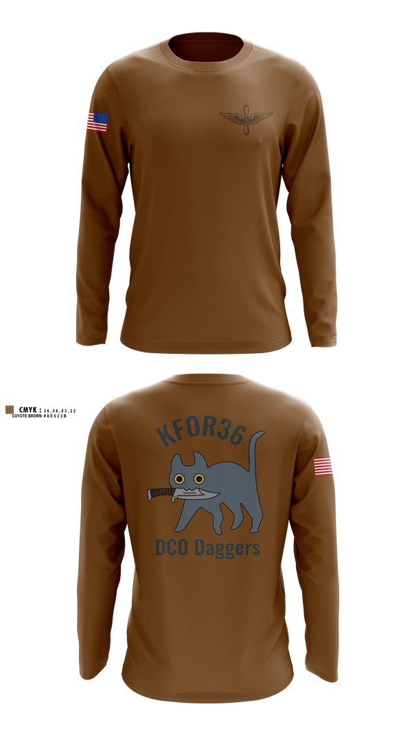Long Sleeve Performance Shirt, DCO Daggers, National Guard, Teamtime, Team time, sublimation, custom sports apparel, team uniforms, spirit wear, spiritwear, sports uniforms, custom shirts, team store, custom team store, fundraiser sports, apparel fundraiser