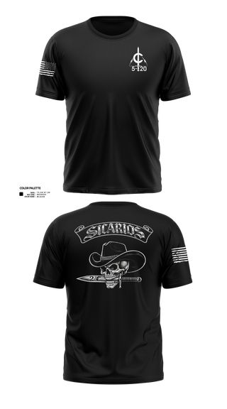 Old School Cotton Feel Shirt, 2/C Sicarios, Army, Teamtime, Team time, sublimation, custom sports apparel, team uniforms, spirit wear, spiritwear, sports uniforms, custom shirts, team store, custom team store, fundraiser sports, apparel fundraiser