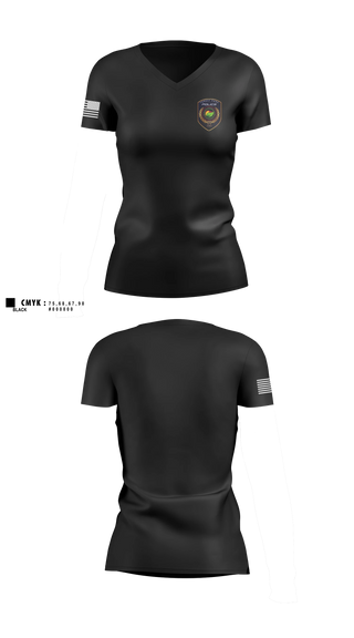 Womens Short Sleeve Vneck Shirt, FOREST PARK POLICE, Police, Teamtime, Team time, sublimation, custom sports apparel, team uniforms, spirit wear, spiritwear, sports uniforms, custom shirts, team store, custom team store, fundraiser sports, apparel fundraiser