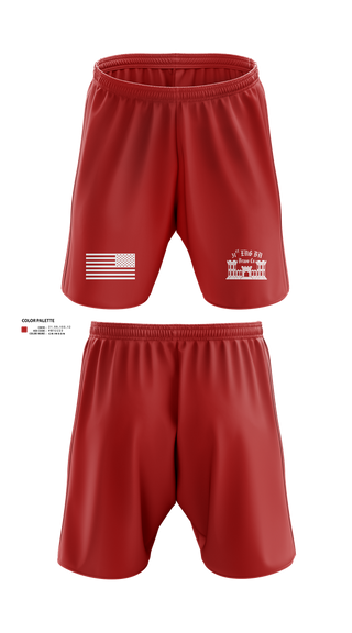 Athletic Shorts With Pockets, Bravo Company “Bulldogs” 31st Engineer Battalion, , Teamtime, Team time, sublimation, custom sports apparel, team uniforms, spirit wear, spiritwear, sports uniforms, custom shirts, team store, custom team store, fundraiser sports, apparel fundraiser