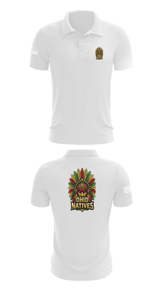 Short Sleeve Performance Polo, The Ohio Natives, Baseball, Teamtime, Team time, sublimation, custom sports apparel, team uniforms, spirit wear, spiritwear, sports uniforms, custom shirts, team store, custom team store, fundraiser sports, apparel fundraiser