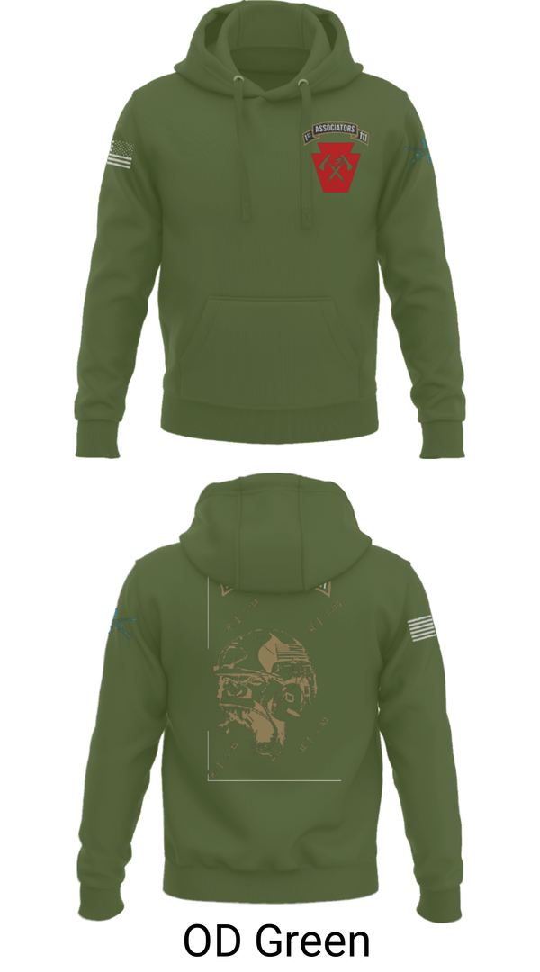 Hoodie, 1-111th IN BN 38506759, Army, Teamtime, Team time, sublimation, custom sports apparel, team uniforms, spirit wear, spiritwear, sports uniforms, custom shirts, team store, custom team store, fundraiser sports, apparel fundraiser