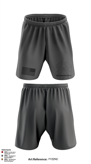 Athletic Shorts With Pockets, Uss San Antonio, Navy, Teamtime, Team time, sublimation, custom sports apparel, team uniforms, spirit wear, spiritwear, sports uniforms, custom shirts, team store, custom team store, fundraiser sports, apparel fundraiser