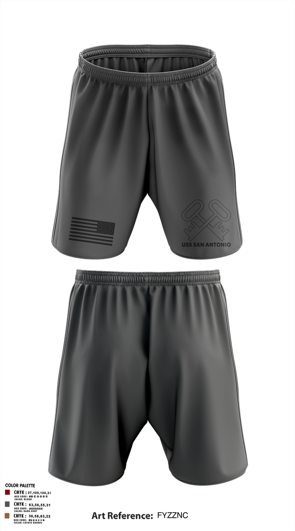 Athletic Shorts With Pockets, Uss San Antonio, Navy, Teamtime, Team time, sublimation, custom sports apparel, team uniforms, spirit wear, spiritwear, sports uniforms, custom shirts, team store, custom team store, fundraiser sports, apparel fundraiser