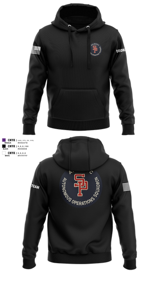 Hoodie, AFJROTC MS-081 DRONE TEAM, , Teamtime, Team time, sublimation, custom sports apparel, team uniforms, spirit wear, spiritwear, sports uniforms, custom shirts, team store, custom team store, fundraiser sports, apparel fundraiser