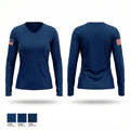 Cleveland Police Department 92323093 Women's Long Sleeve V-neck Shirt - 1