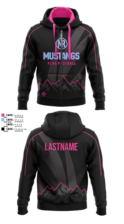 Mountain Range HS Flag Football Zip Hoodie - 2