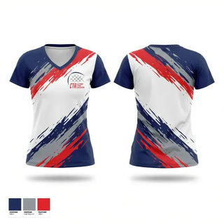 Womens Short Sleeve Vneck Shirt, Cheyenne Tennis Association, Tennis, Teamtime, Team time, sublimation, custom sports apparel, team uniforms, spirit wear, spiritwear, sports uniforms, custom shirts, team store, custom team store, fundraiser sports, apparel fundraiser