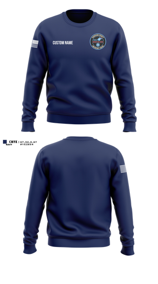 Crew Neck Sweatshirt, Harrison County Emergency Squad, EMS/EMT, Teamtime, Team time, sublimation, custom sports apparel, team uniforms, spirit wear, spiritwear, sports uniforms, custom shirts, team store, custom team store, fundraiser sports, apparel fundraiser