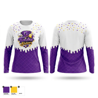 Long Sleeve Performance Shirt, Twister Sisters, Softball, Teamtime, Team time, sublimation, custom sports apparel, team uniforms, spirit wear, spiritwear, sports uniforms, custom shirts, team store, custom team store, fundraiser sports, apparel fundraiser