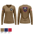 U.S. Army Trial Defense Services Women's Long Sleeve V-neck Shirt - 1
