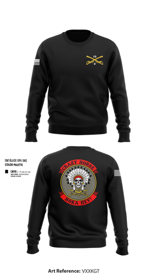 Crew Neck Sweatshirt, C TROOP 2/13 CAV, , Teamtime, Team time, sublimation, custom sports apparel, team uniforms, spirit wear, spiritwear, sports uniforms, custom shirts, team store, custom team store, fundraiser sports, apparel fundraiser