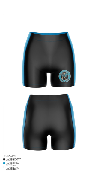 Womens Compression Shorts, Titans, Women's Basketball, Teamtime, Team time, sublimation, custom sports apparel, team uniforms, spirit wear, spiritwear, sports uniforms, custom shirts, team store, custom team store, fundraiser sports, apparel fundraiser