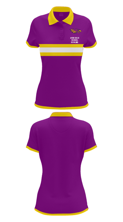 Avon High School Bowling 92462233 Short Sleeve Performance Polo - 36