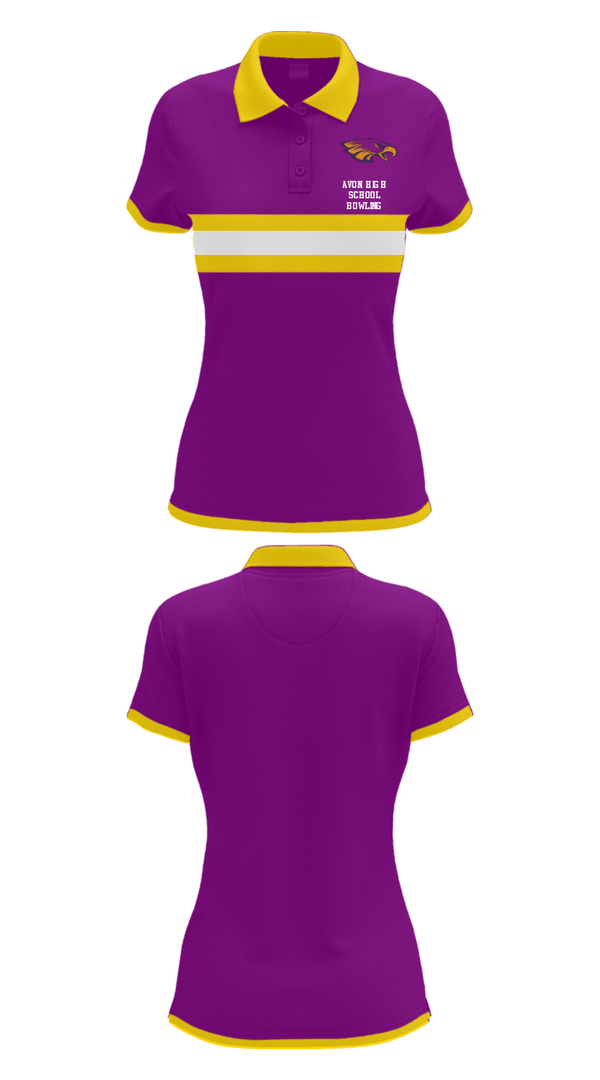 Short Sleeve Performance Polo, Avon High School Bowling, Bowling, Teamtime, Team time, sublimation, custom sports apparel, team uniforms, spirit wear, spiritwear, sports uniforms, custom shirts, team store, custom team store, fundraiser sports, apparel fundraiser