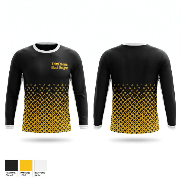 Long Sleeve Performance Shirt, Lake-Lehman Black Knights, Men's Basketball, Teamtime, Team time, sublimation, custom sports apparel, team uniforms, spirit wear, spiritwear, sports uniforms, custom shirts, team store, custom team store, fundraiser sports, apparel fundraiser